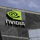A logo of Nvidia on an office building.